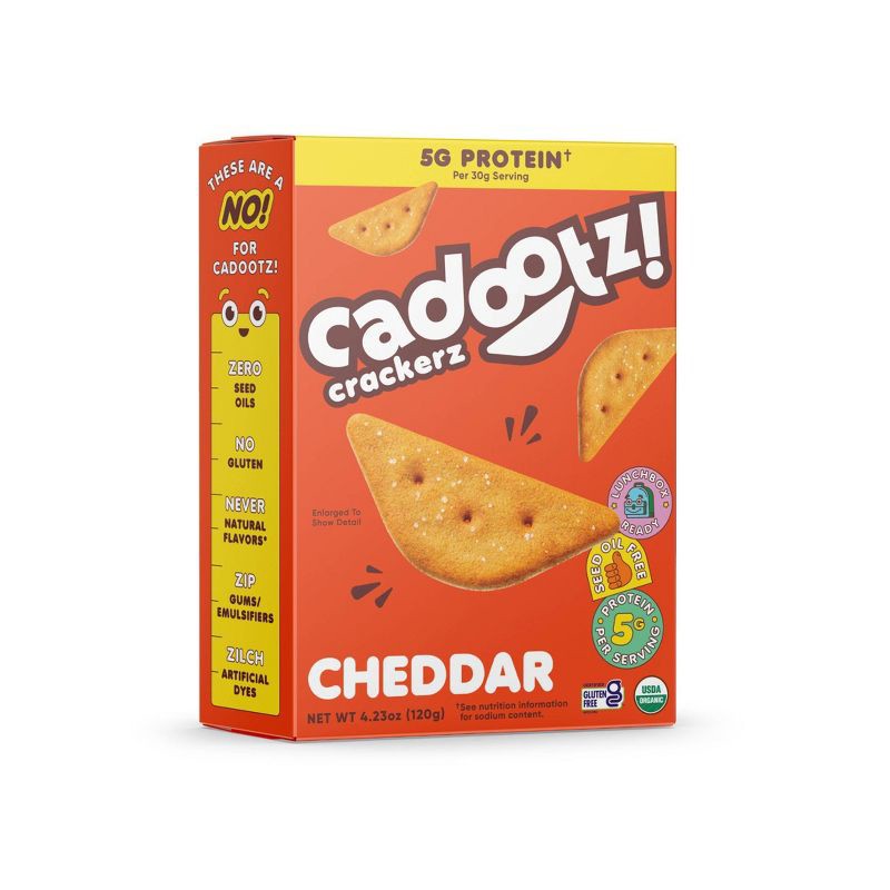 slide 1 of 8, cadootz Cheddar Crackers - 4.23oz, 4.23 oz