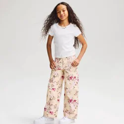 Girls' Short Sleeve Ribbed Fitted T-Shirt - Cat & Jack™ White S