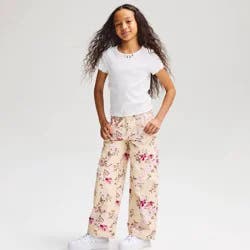 Girls' Short Sleeve Ribbed Fitted T-Shirt - Cat & Jack™ White S