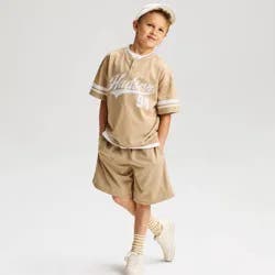 Boys' Mesh Jersey T-Shirt - Cat & Jack™ Sand M
