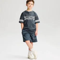 Boys' Mesh Jersey T-Shirt - Cat & Jack™ Charcoal S