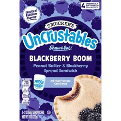 Smucker's Uncrustables Frozen Peanut Butter & Blackberry Spread Sandwich - 8oz/4ct