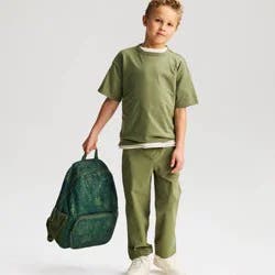 Boys' Short Sleeve 100% Cotton Relaxed Fit T-Shirt - Cat & Jack™ Olive Green XS