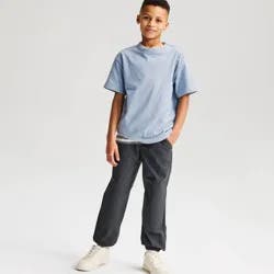 Boys' Short Sleeve 100% Cotton Relaxed Fit T-Shirt - Cat & Jack™ Light Blue S