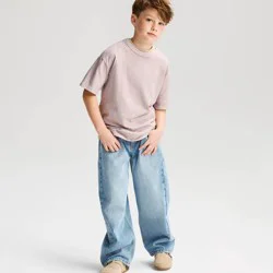 Boys' Short Sleeve 100% Cotton Splatter Printed Relaxed Fit T-Shirt - Cat & Jack™ Mauve L