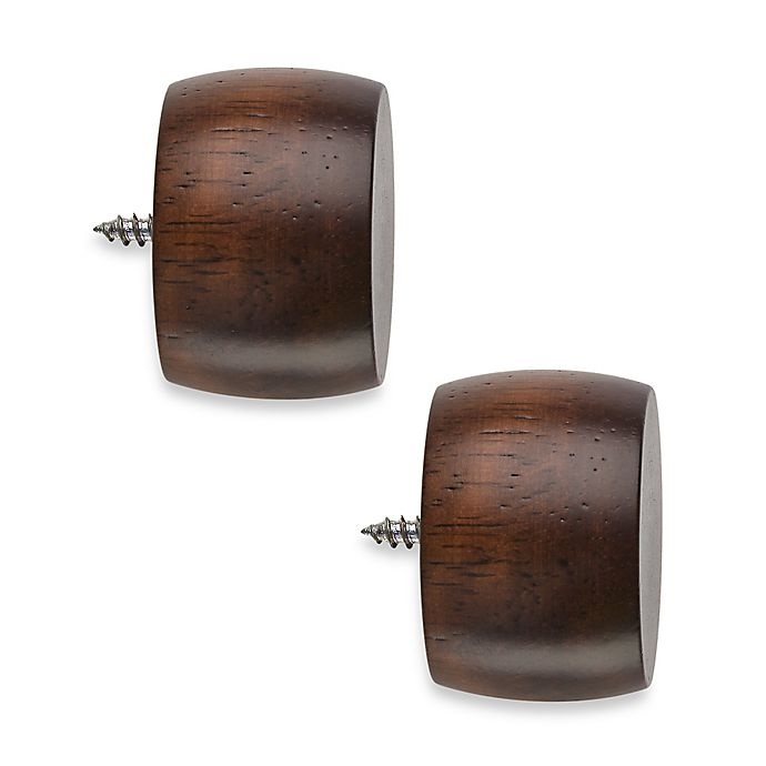 slide 1 of 1, Cambria Classic Wood End Cap - Dark Brown, 2 ct