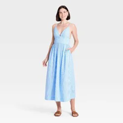 Women's Maxi Slip Dress - A New Day™ Blue L