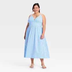 Women's Maxi Slip Dress - A New Day™ Blue XXL