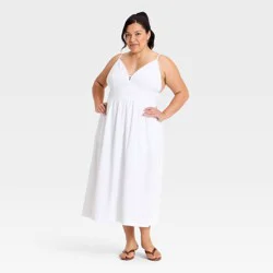 Women's Maxi Slip Dress - A New Day™ White XXL