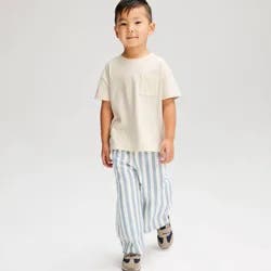 Toddler Boys' Short Sleeve Oversized T-shirt - Cat & Jack™ Cream 3T