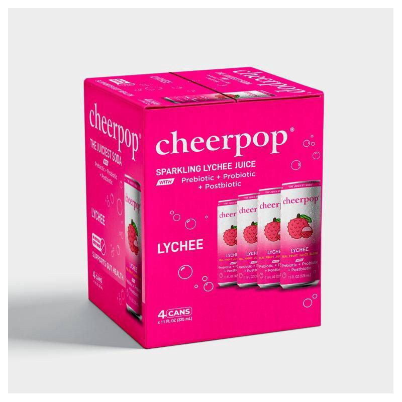 slide 1 of 5, cheerpop Sparkling Lychee Juice Drink - 11oz/4pk, 4 ct; 11 oz