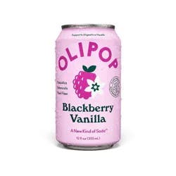OLIPOP 9g Fiber Prebiotic Soda Blackberry Vanilla - 12 fl oz Can