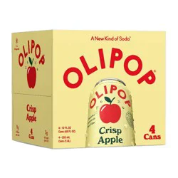 OLIPOP Crisp Apple Prebiotic Soda - 4pk/12 fl oz