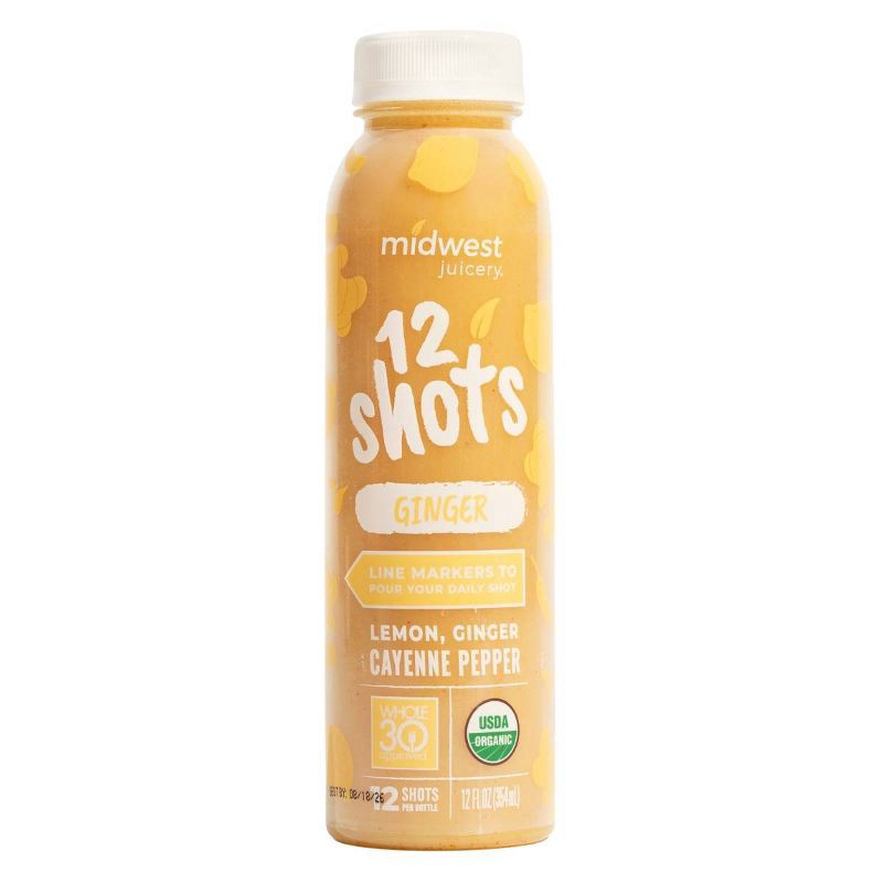 slide 1 of 10, Midwest Juicery 12 Shots Organic Ginger Wellness Shots - 12 fl oz, 12 fl oz