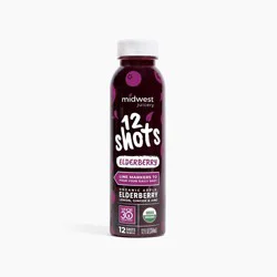 Midwest Juicery 12 Shots Organic Elderberry Wellness Shots - 12 fl oz