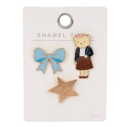 Horizon Group 3pk Bow, Star, Bear Pin Set