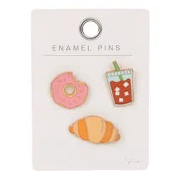 Horizon Group 3pk Donut, Croissant, Iced Coffee Pin Set