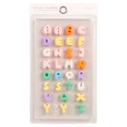30pc Horizon Group Sticki Charms Dimensional Letter Stickers