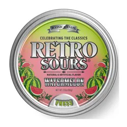 Retro Sours Watermelon Candy Tin - 2.12oz