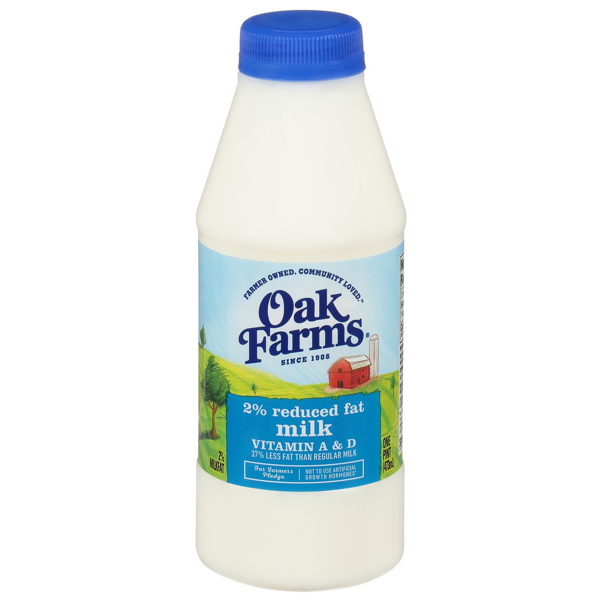 slide 14 of 14, Oak Farms 2% Reduced Fat Milk with Vitamin A and D, Milk Pint - 1 Bottle, 1 pint