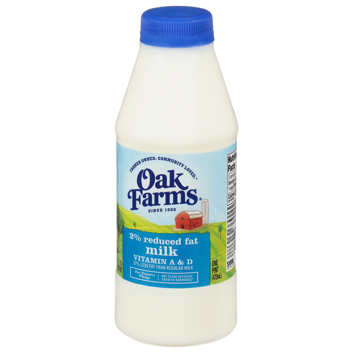 slide 7 of 14, Oak Farms 2% Reduced Fat Milk with Vitamin A and D, Milk Pint - 1 Bottle, 1 pint