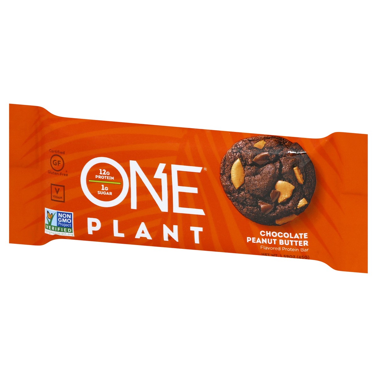 slide 3 of 9, One Plant Flavored Chocolate Peanut Butter Protein Bar 1.59 oz, 1.59 oz