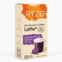 RYZE Ube Latte Mushroom Instant Coffee - 5ct