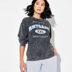 Women's Rhysand ACOTAR Fleece Graphic Pullover Sweatshirt - Black XXS