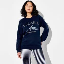 Women's Velaris ACOTAR Fleece Graphic Pullover Sweatshirt - Navy Blue XXS