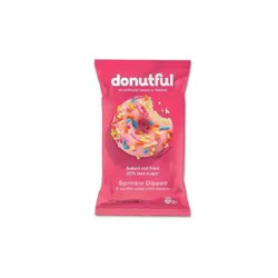 Bakeful Donutful Pink Sprinkle Dipped Vanilla Cake Mini Donuts - 1.41oz/2ct