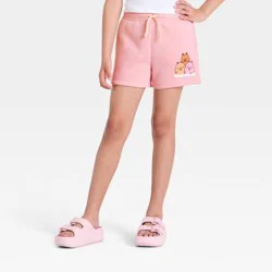 Girls' CapyFun Lounge Pull-On Shorts - Pink XS