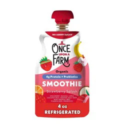 Once Upon A Farm Protein Strawberry Splash Pouch - 4oz
