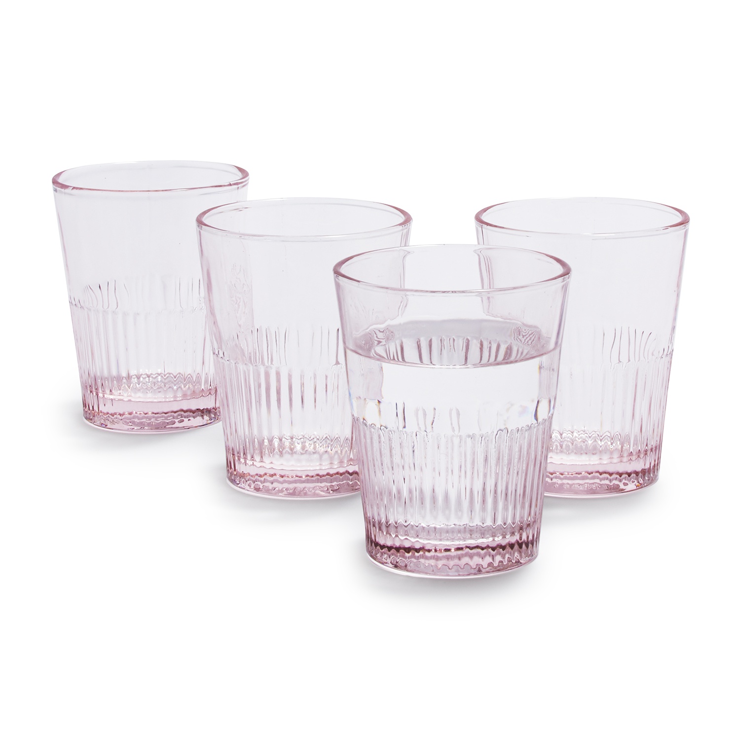 slide 1 of 1, Sur La Table Faceted Glass Tumbler, Pink, 1 ct