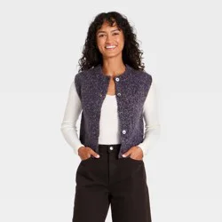 Women's Button-Up Sweater Vest - Universal Thread™ Brown S