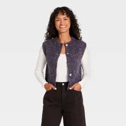 Women's Button-Up Sweater Vest - Universal Thread™ Brown S