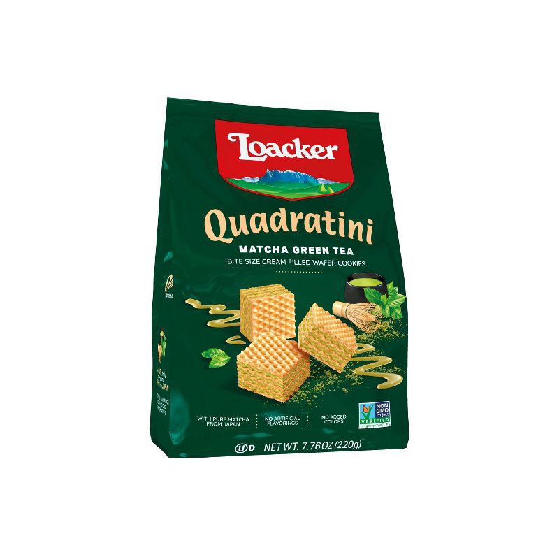 slide 1 of 4, Loacker Quadratini Matcha Green Tea Cookies - 7.76oz, 7.76 oz