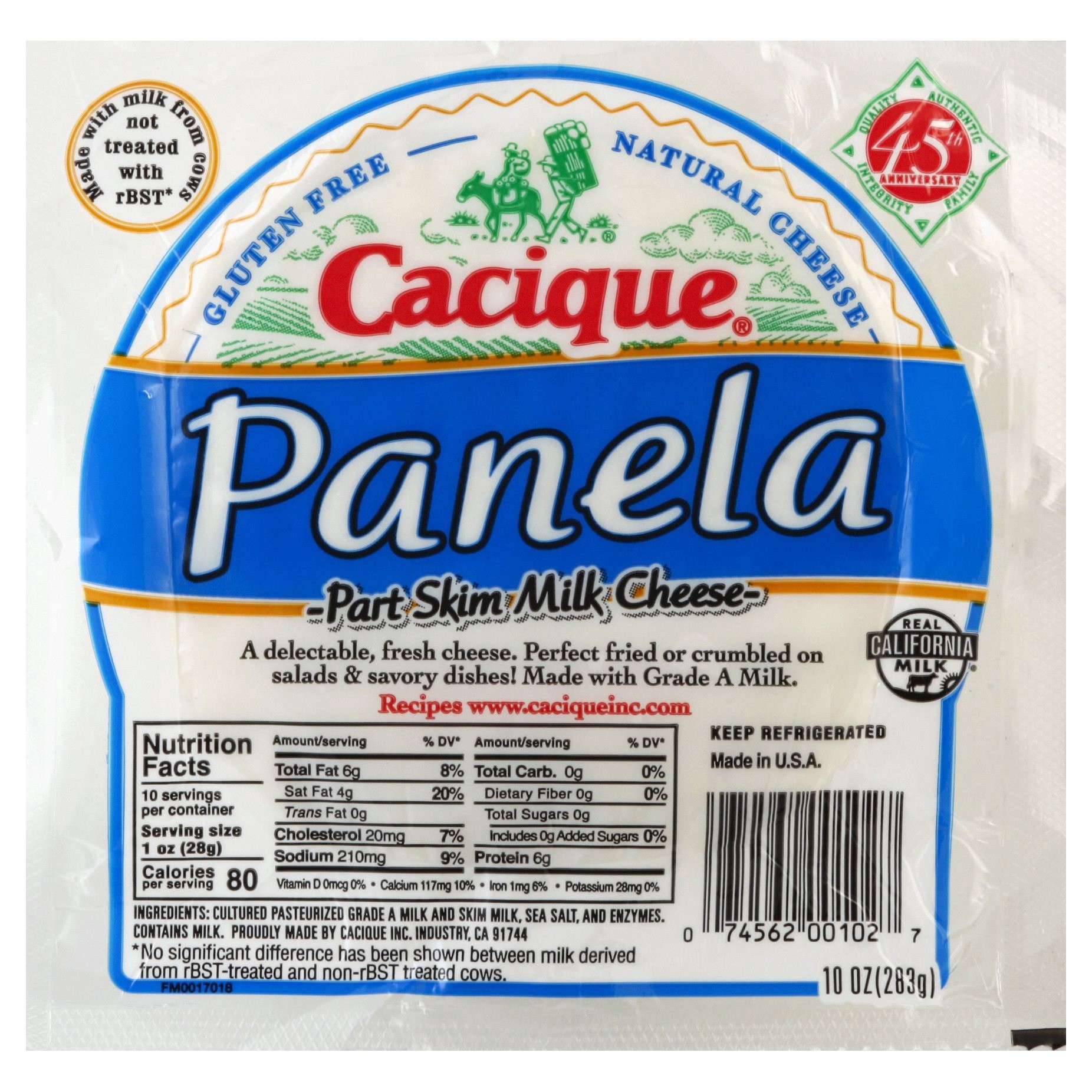 slide 1 of 6, Cacique Panela Part Skim Milk Cheese 10 oz, 10 oz
