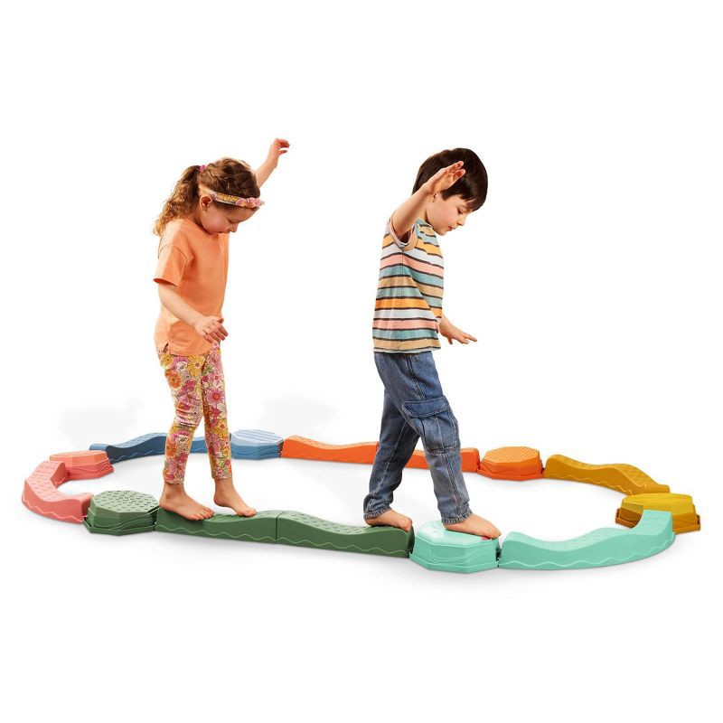 slide 1 of 10, B. toys Balance & Groove Set - 14pc Balance Beams and Pods with Music & Lights, 14 ct