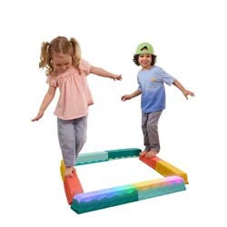 B. toys Step 'n' Glow Balance Beams - 8pc Sensory Balance Beams with Lights for Active Play