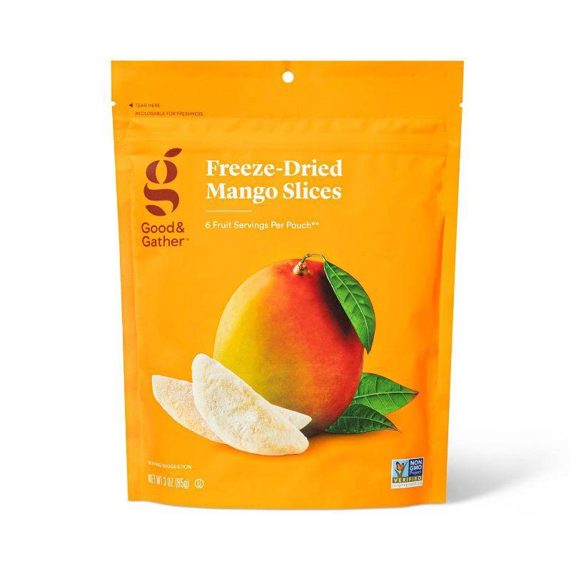 slide 1 of 5, Freeze Dried Mango Slices - 3oz - Good & Gather™, 3 oz