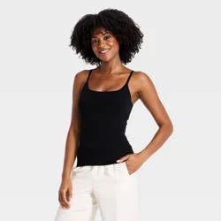 Women's Padded Bra Cami Top - A New Day™ Black XS