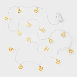 Diwali Metal Diya String Lights Gold