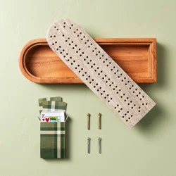 Hearth & Hand with Magnolia Marble and Wood Cribbage Board - Hearth & Hand™ with Magnolia