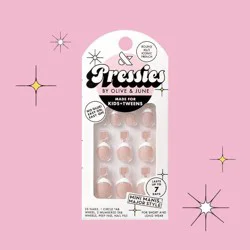 Olive & June Pressies Fake Nails - XS/S Round - Iconic French - 28ct