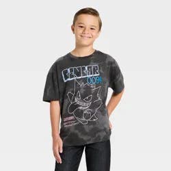 Boys' Pokemon Gengar Cloud Washed Graphic T-Shirt - Charcoal Gray S