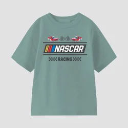 Boys' Nascar Racing Front and Back Graphic T-Shirt - Green S