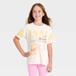 Winnie the Pooh Girls' Disney "Winnie" The Pooh Short Sleeve Graphic T-Shirt - Yellow XS