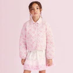 Girls' Charlotte Roseheart Quilted Barn Jacket - LoveShackFancy x Target Rose Pink XXL