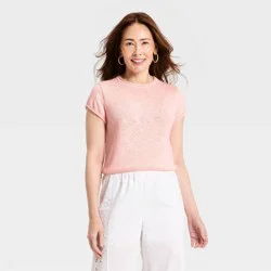 Women's Pullover Sweater Top - A New Day™ Pink XL