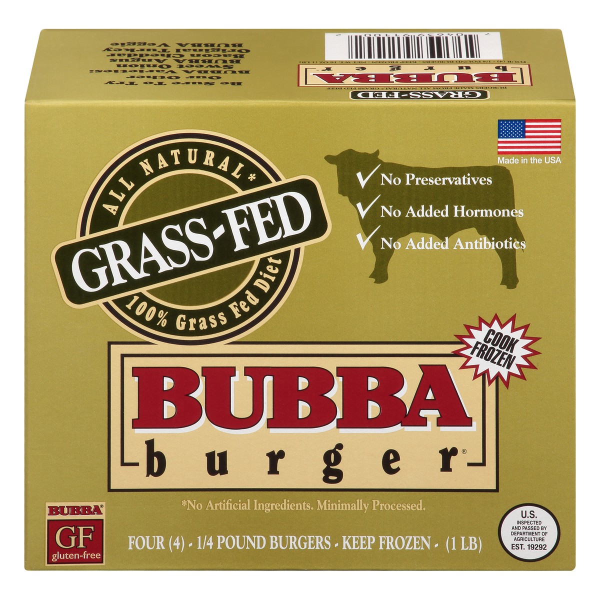 slide 1 of 4, Bubba Burger® frozen grass fed burgers, 